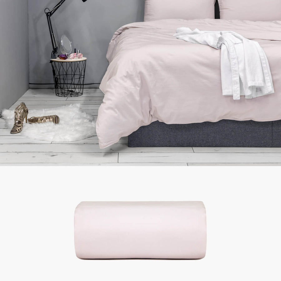 Bettbezug 200x200 aus Baumwollsatin rosa | kuschelfashion