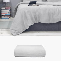 Bettbezug 200x200 aus Hanf grau | kuschelfashion
