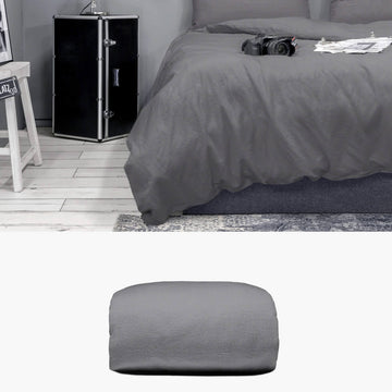 Bettbezug 200x220 aus Halbleinen anthrazit | kuschelfashion