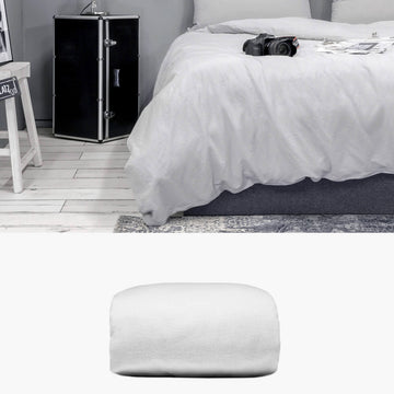 Bettbezug 200x220 aus Halbleinen grau | kuschelfashion