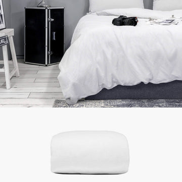 Bettbezug 200x220 aus Halbleinen weiß | kuschelfashion
