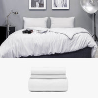 Bettwäsche 200x200 aus Halbleinen in weiß Basic Set | kuschelfashion