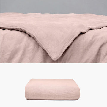 Bettbezug 135x200 aus Hanf altrosa | kuschelfashion