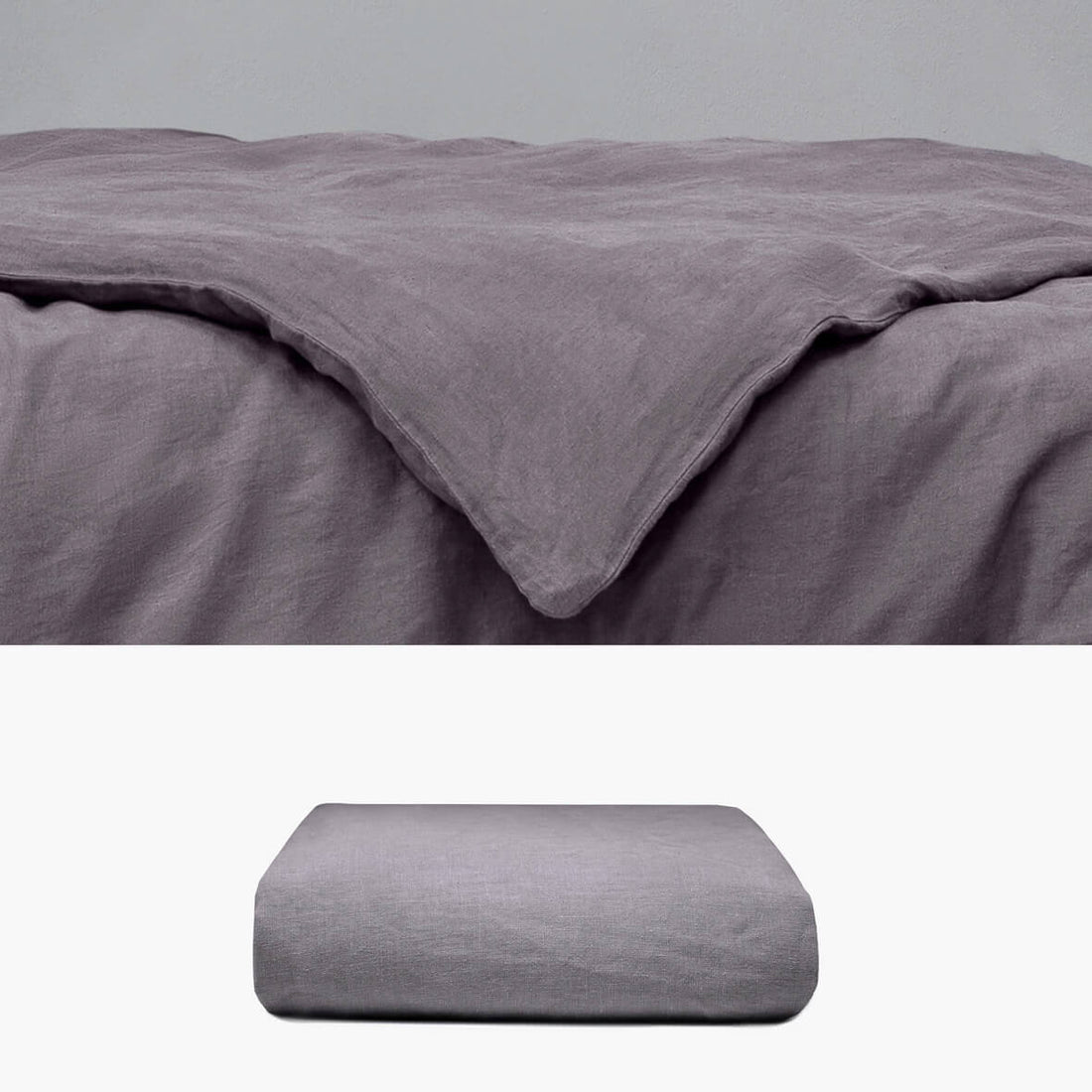 Bettbezug 135x200 aus Hanf anthrazit | kuschelfashion