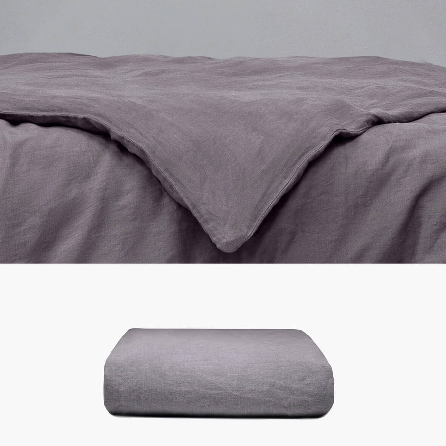 Bettbezug 135x200 aus Hanf anthrazit | kuschelfashion