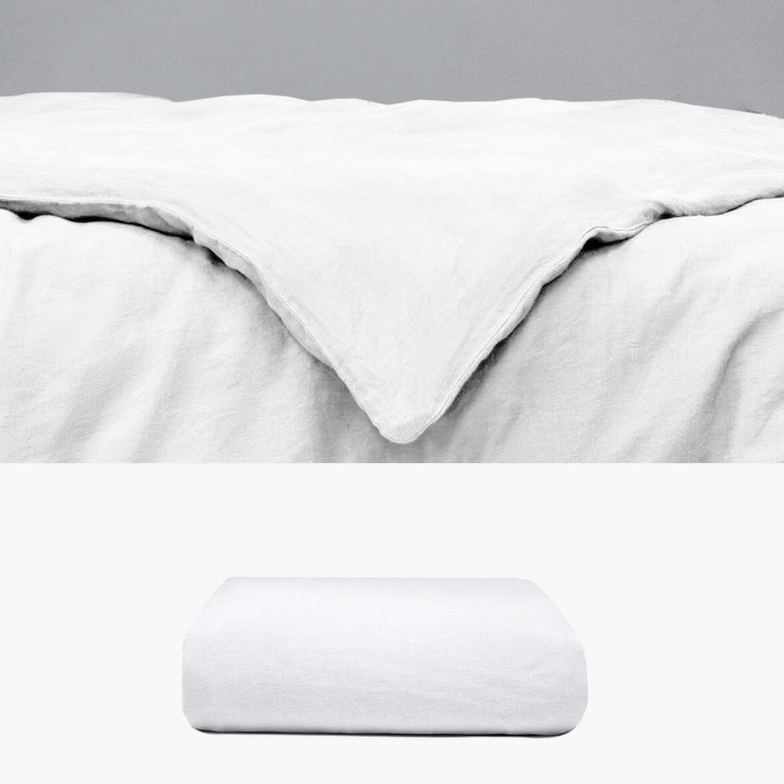 Bettbezug 135x200 aus Hanf weiß | kuschelfashion