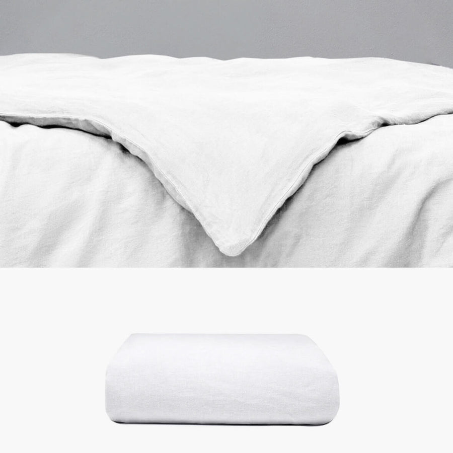 Bettbezug 135x200 aus Hanf weiß | kuschelfashion