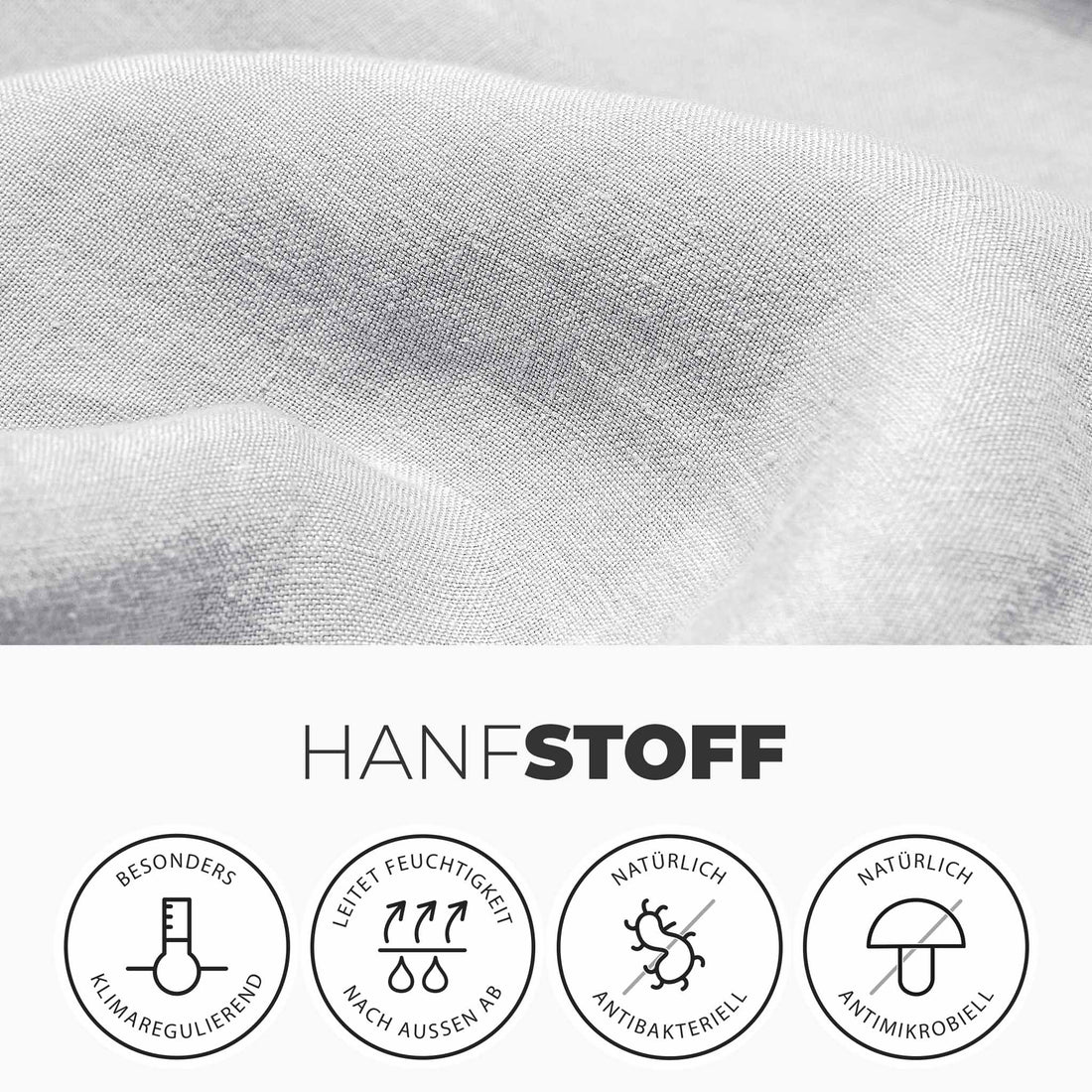 HANF Bettbezug bügelfrei Stoff | kuschelfashion