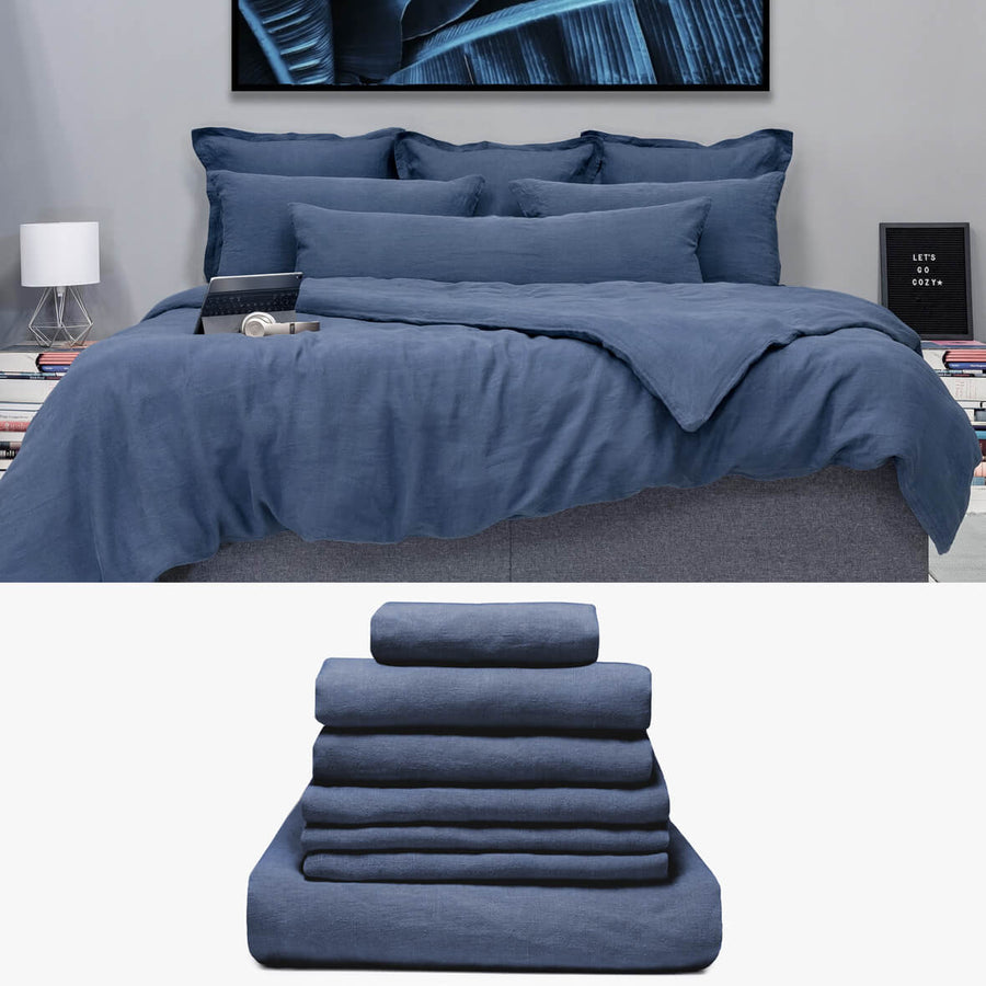 HANF Bettwäsche blau  'Signature Set'  | kuschelfashion