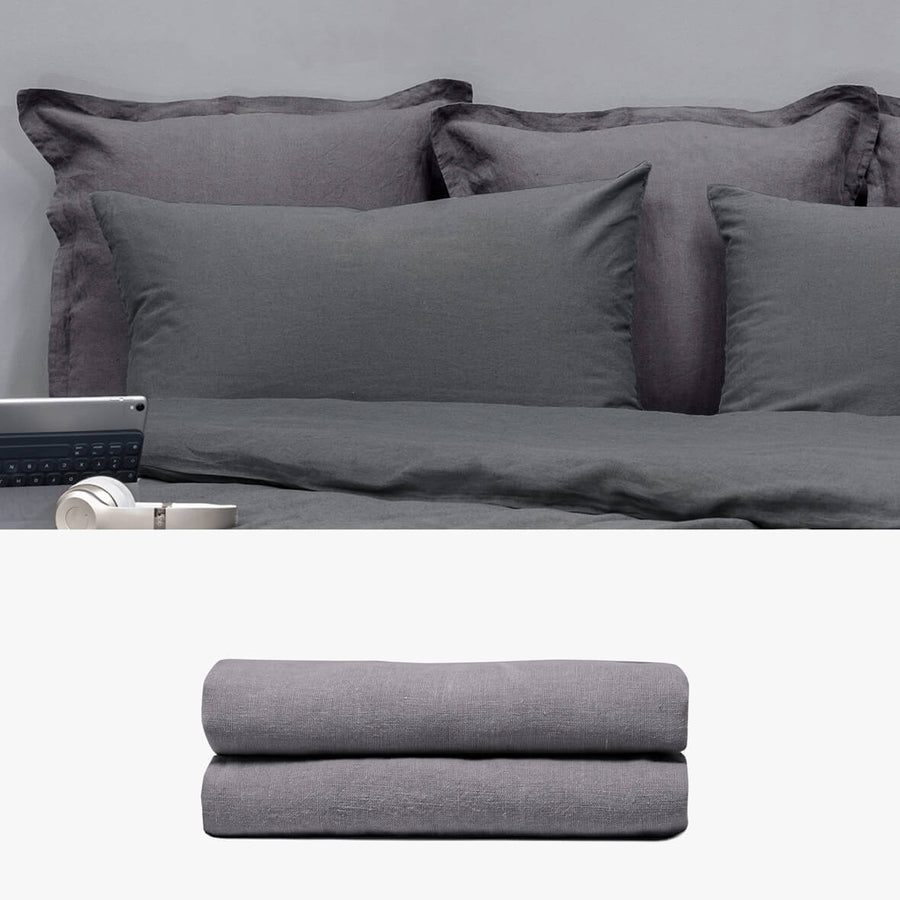 HANF Rückenkissen anthrazit 2er Set | kuschelfashion