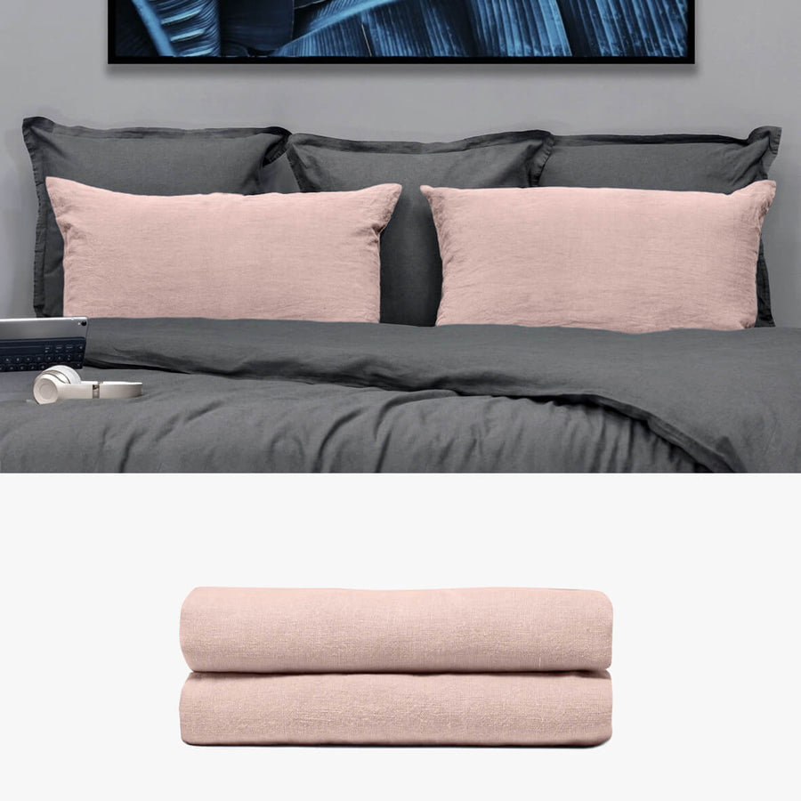 HANF Schlafkissen Kissenbezug altrosa | kuschelfashion