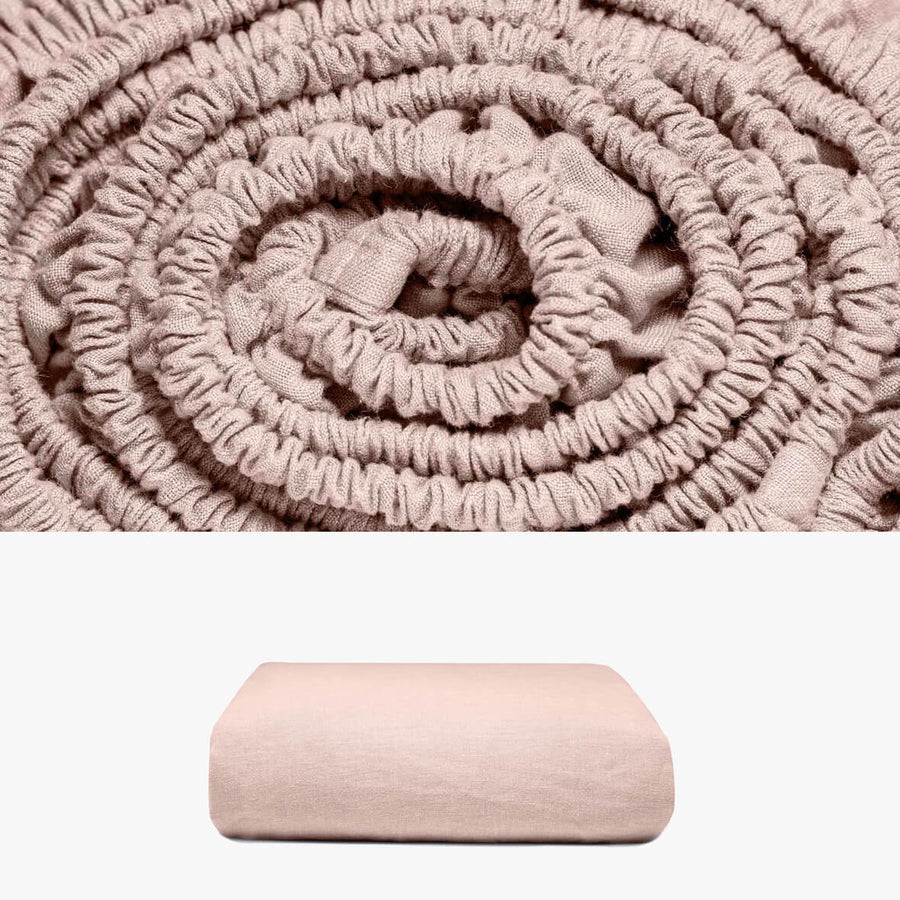 HANF Spannbettlaken altrosa | kuschelfashion