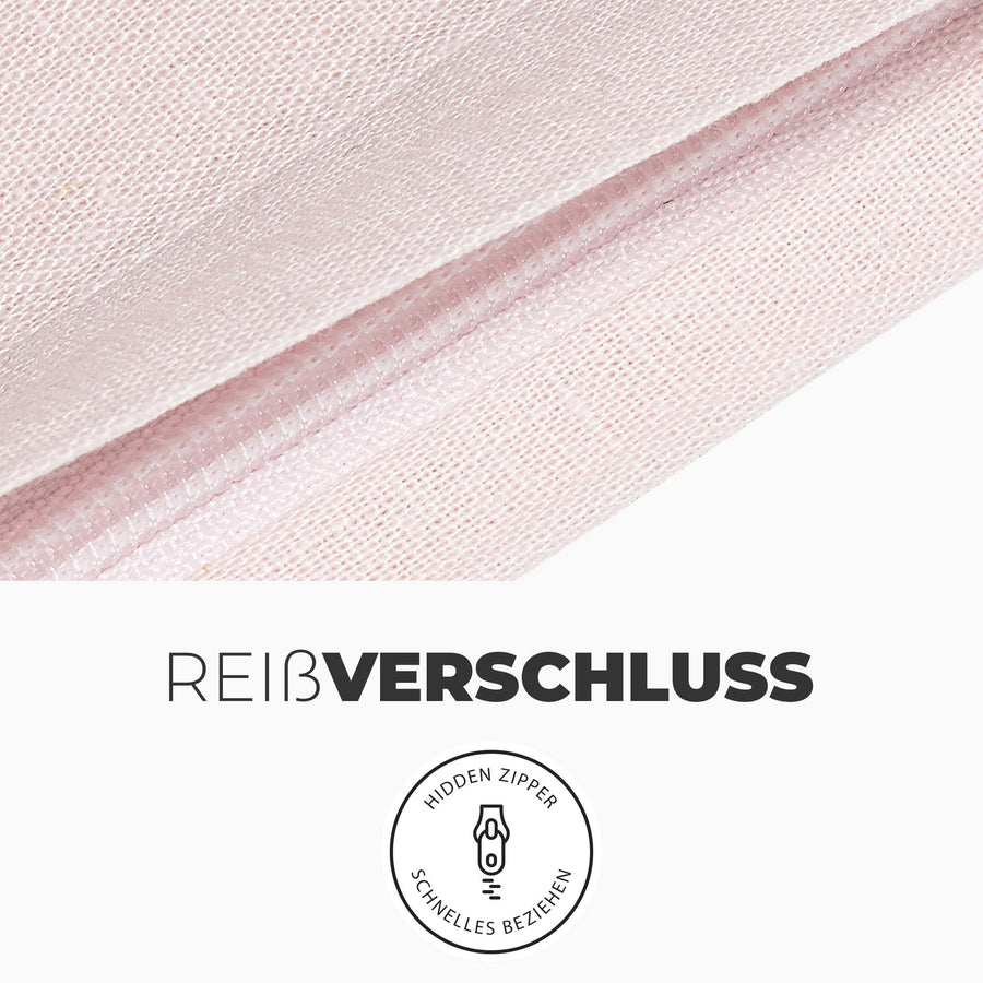 Halbleinen Bettwäsche Reißverschluss 280x240 'Starter Set' | kuschelfashion
