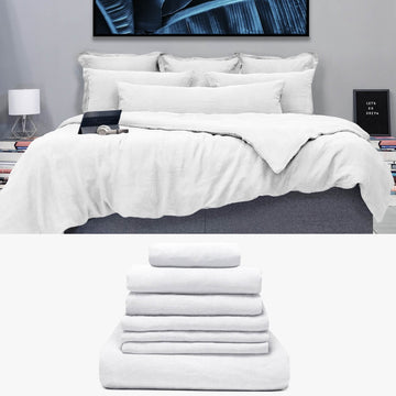 Hanf Bettwäsche 260x220 in weiß Signature Set | kuschelfashion