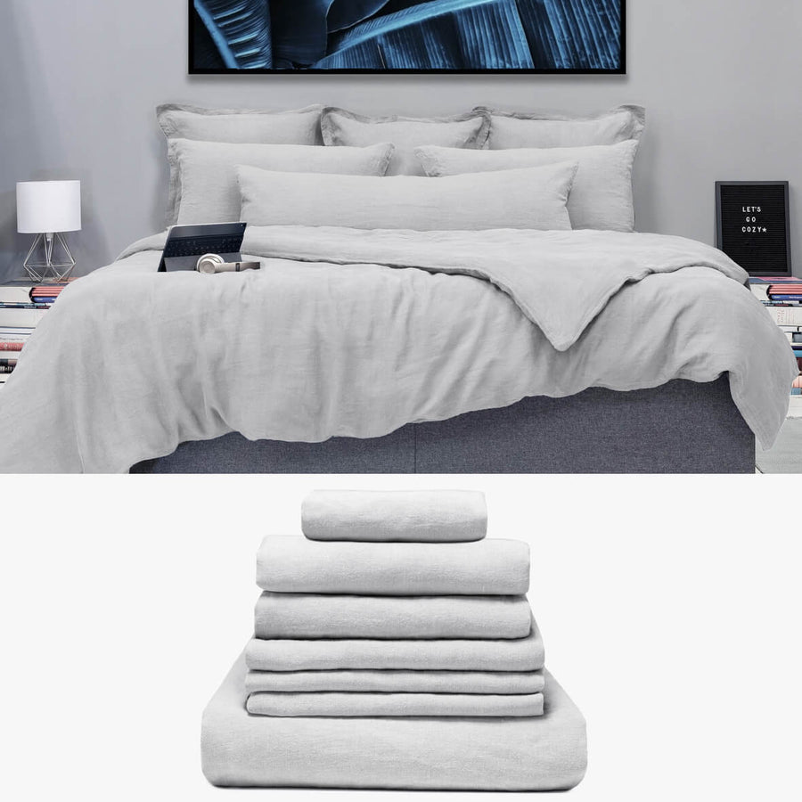 Hanf Bettwäsche 280x240 in grau Signature Set | kuschelfashion