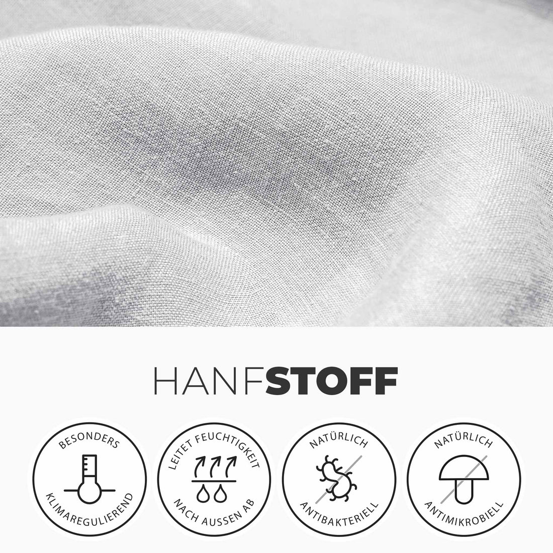 Hanf bügelfreie Bettwäsche 220x240 'Starter Set' | kuschelfashion
