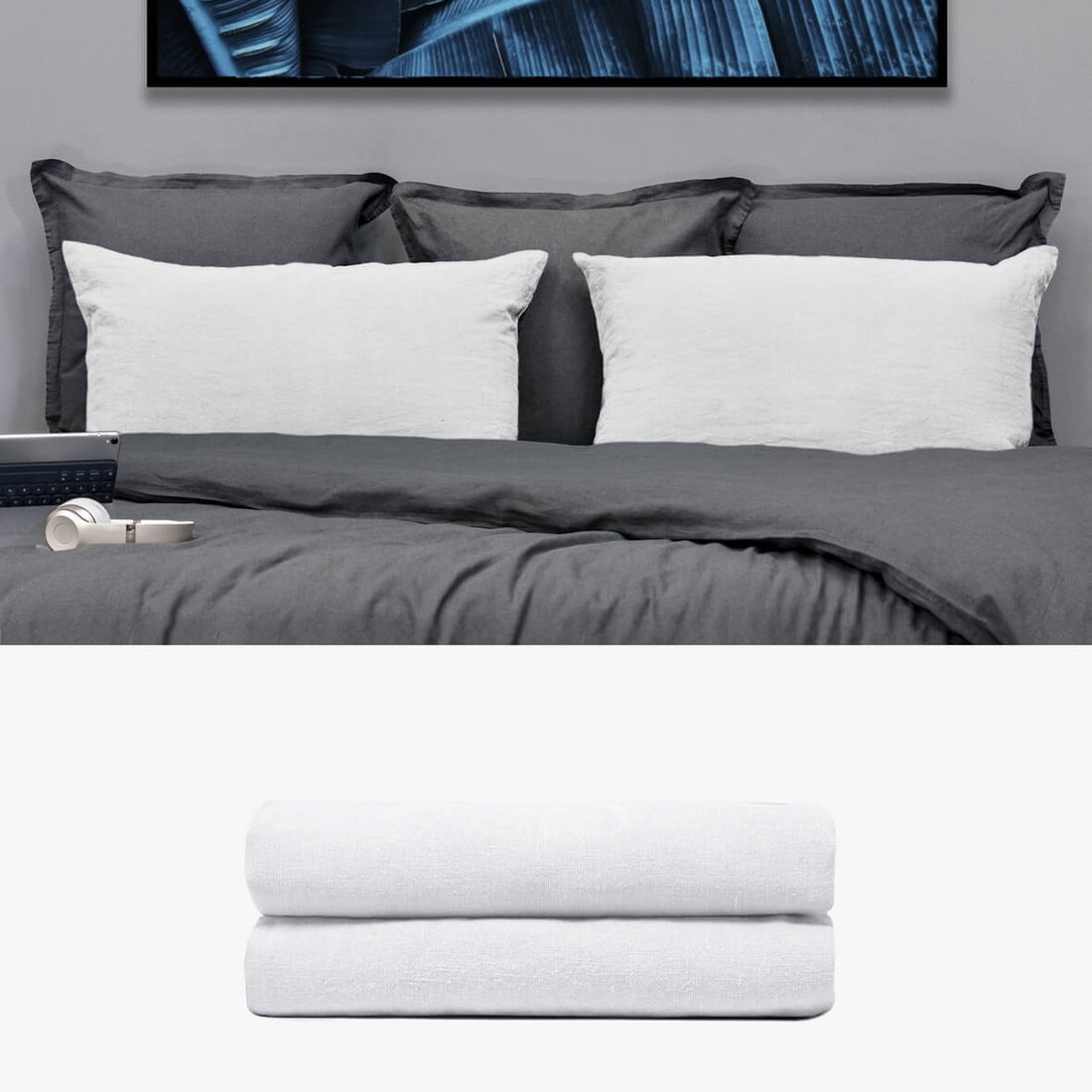 Kissenbezug 50x80 aus Hanf weiß | kuschelfashion