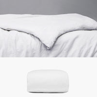Bettbezug 135x200 aus Halbleinen weiß | kuschelfashion