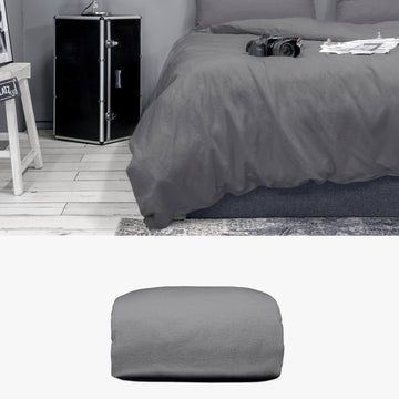 LEINEN Bettbezug anthrazit | kuschelfashion
