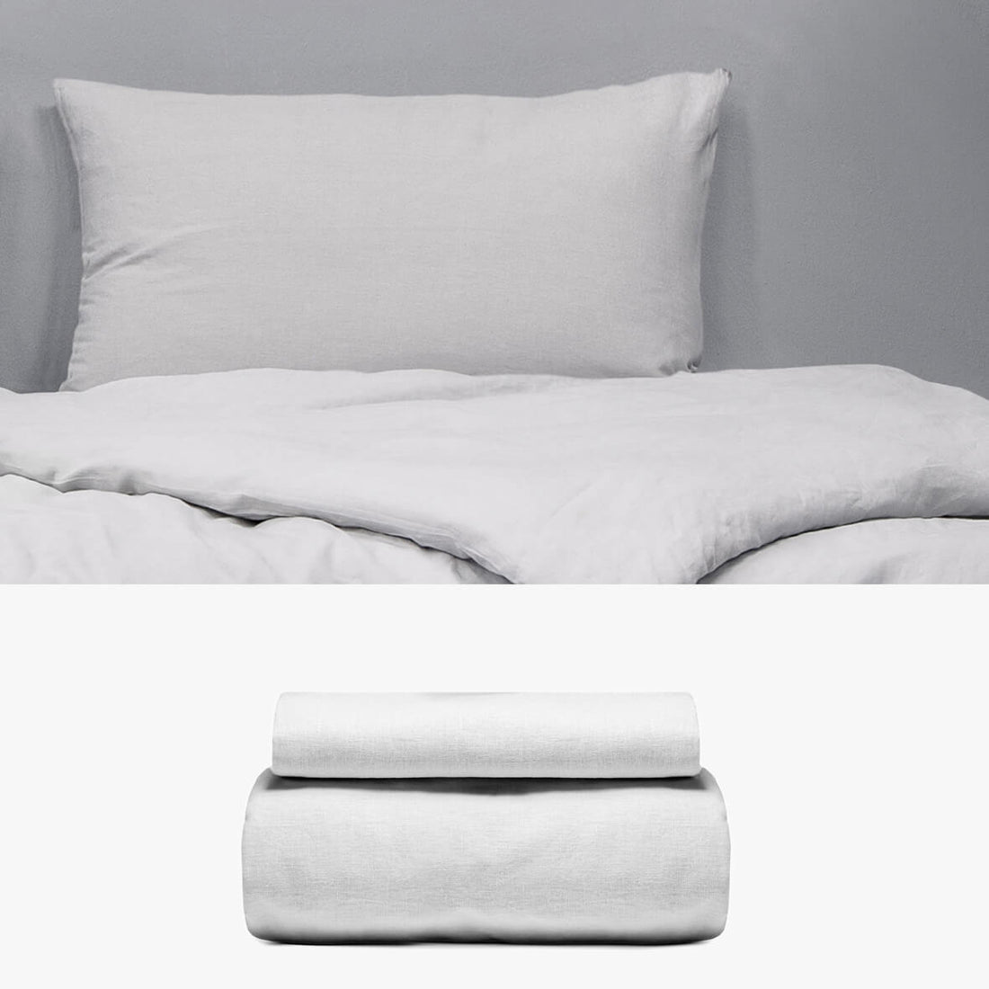 LEINEN Bettwäsche grau 135x200 | kuschelfashion