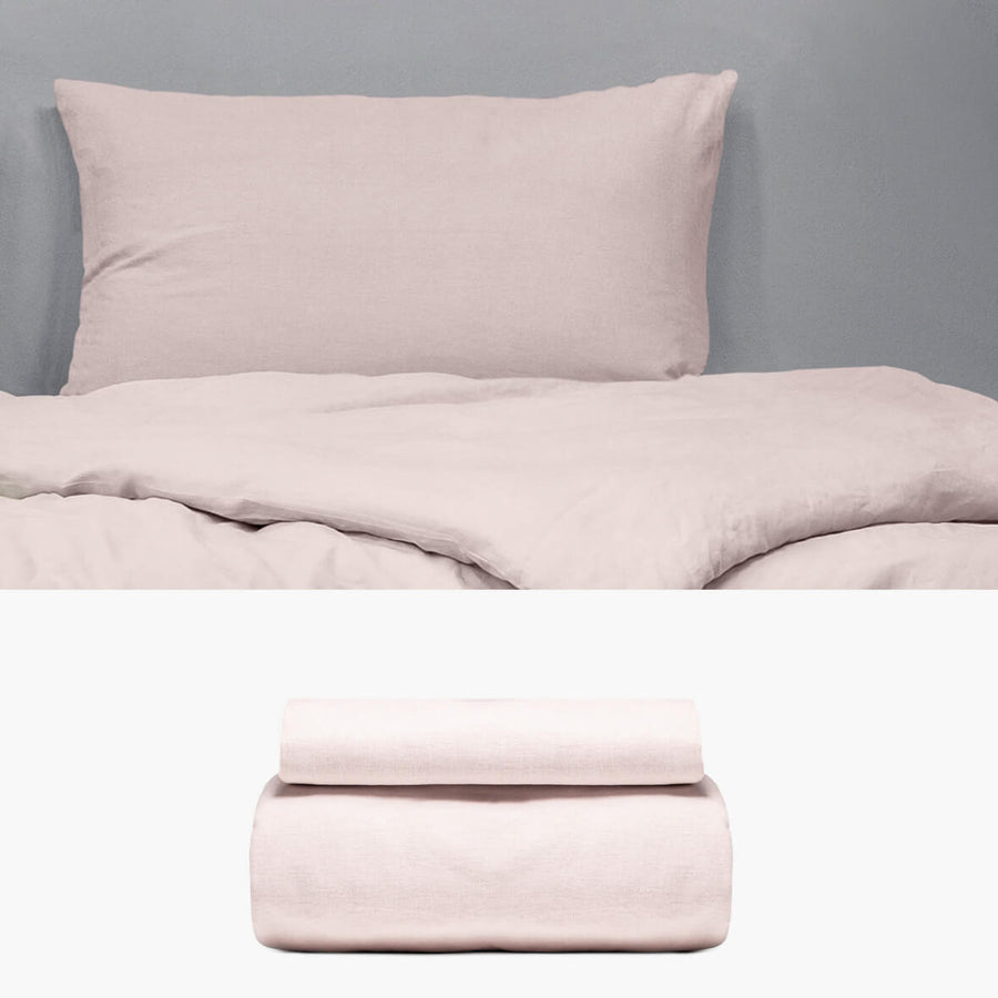 LEINEN Bettwäsche rosa 135x200 | kuschelfashion