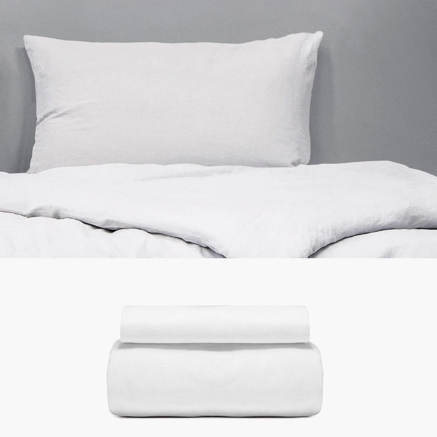LEINEN Bettwäsche weiß 135x200 | kuschelfashion