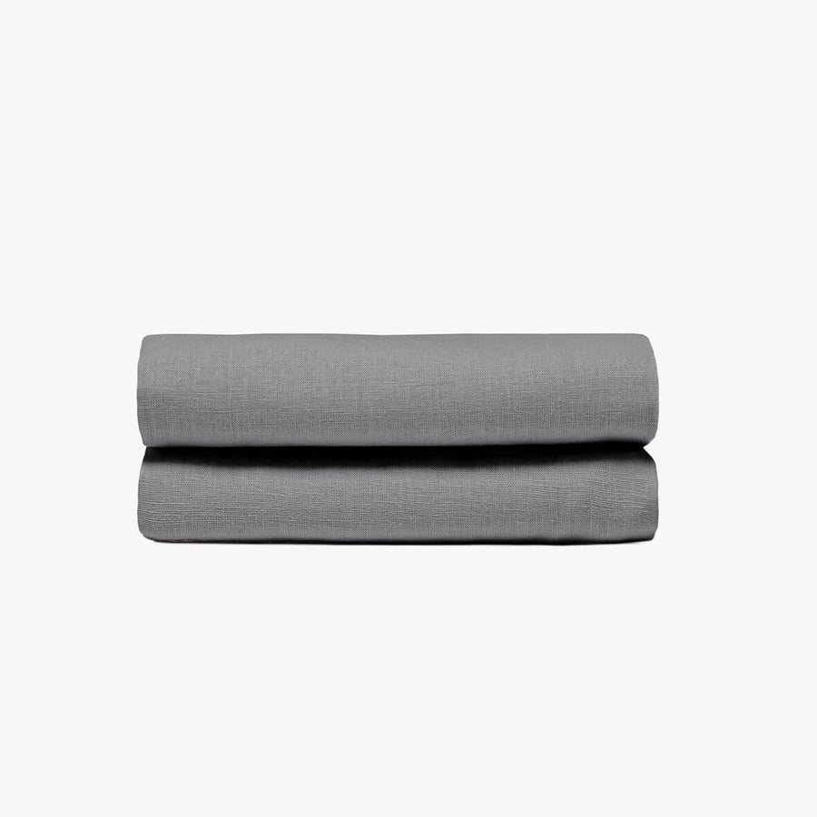 Leinen Kissenbezüge 80x80 anthrazit | kuschelfashion