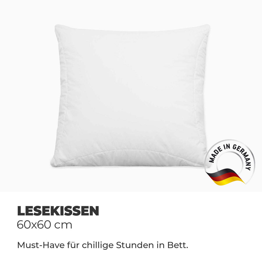 Lesekissen 60x60 großes Kissen zum Anlehnen | kuschelfashion