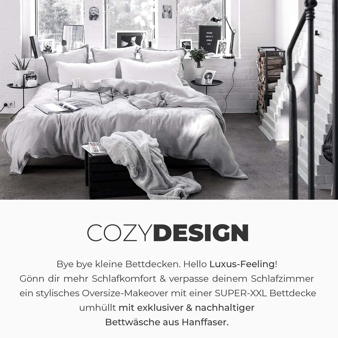 Nachhaltige Bettwäsche modern 260x220 | kuschelfashion