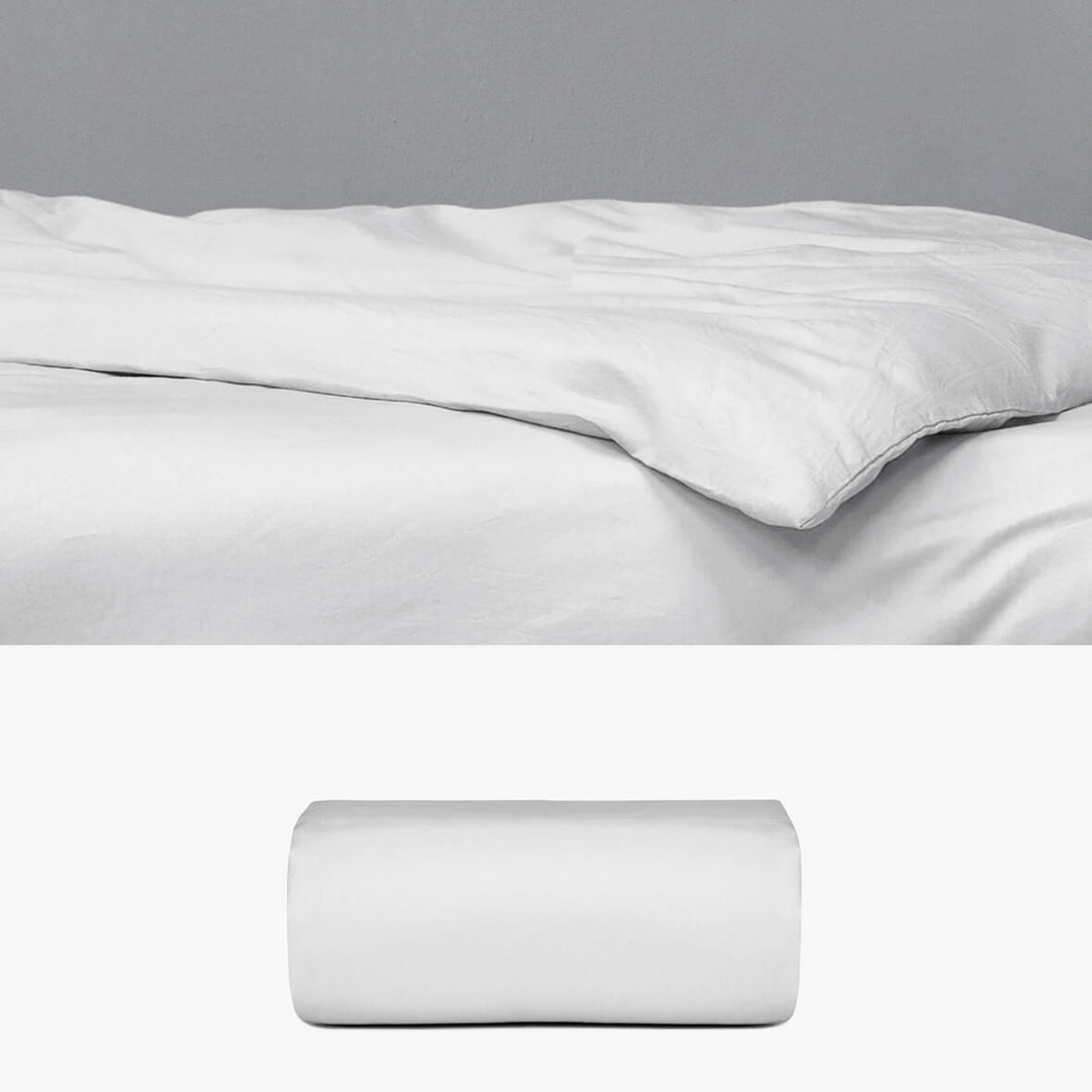 Bettbezug 135x200 aus Baumwollsatin grau | kuschelfashion