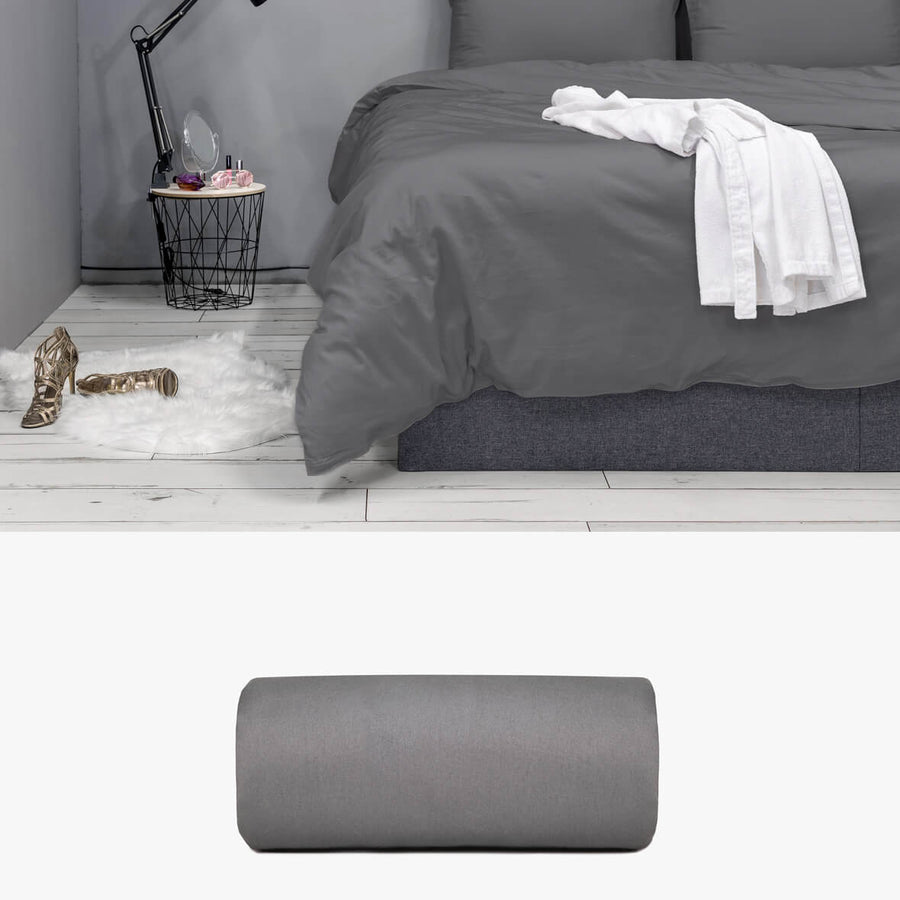 SATIN Bettbezug anthrazit | kuschelfashion