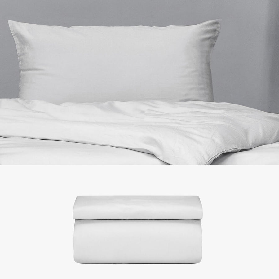 SATIN Bettwäsche grau 135x200 | kuschelfashion