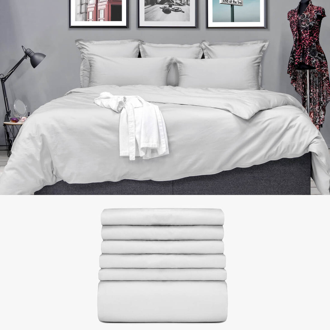 SATIN Bettwäsche grau 'Starter Set' | kuschelfashion