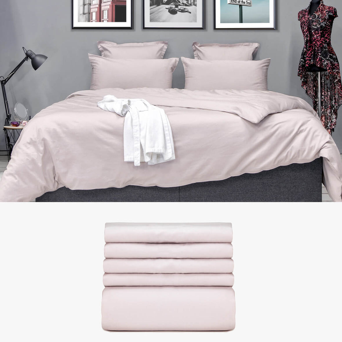 SATIN Bettwäsche rosa 'Starter Set 240' | kuschelfashion