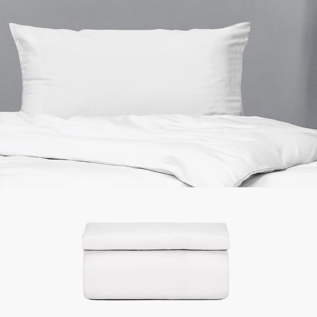 SATIN Bettwäsche weiß 135x200 | kuschelfashion