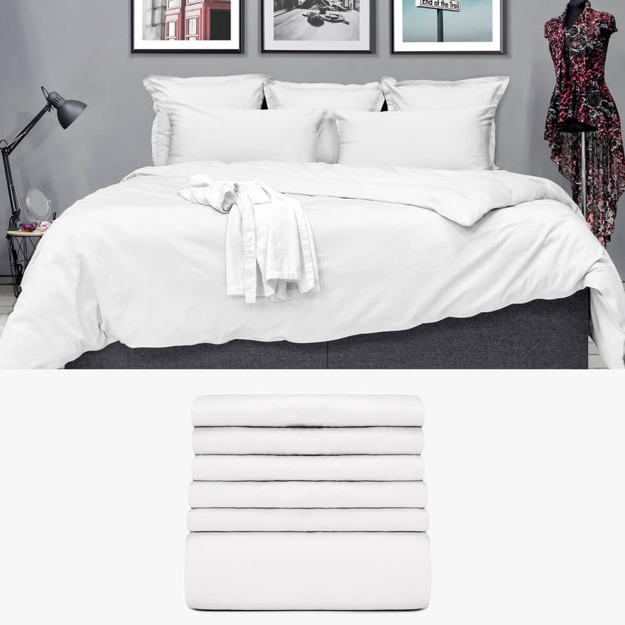 SATIN Bettwäsche weiß 'Starter Set' | kuschelfashion
