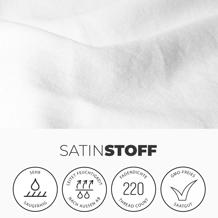 SATIN Bügelfreie Bettwäsche Baumwolle Eigenschaften 'Starter Set' | kuschelfashion
