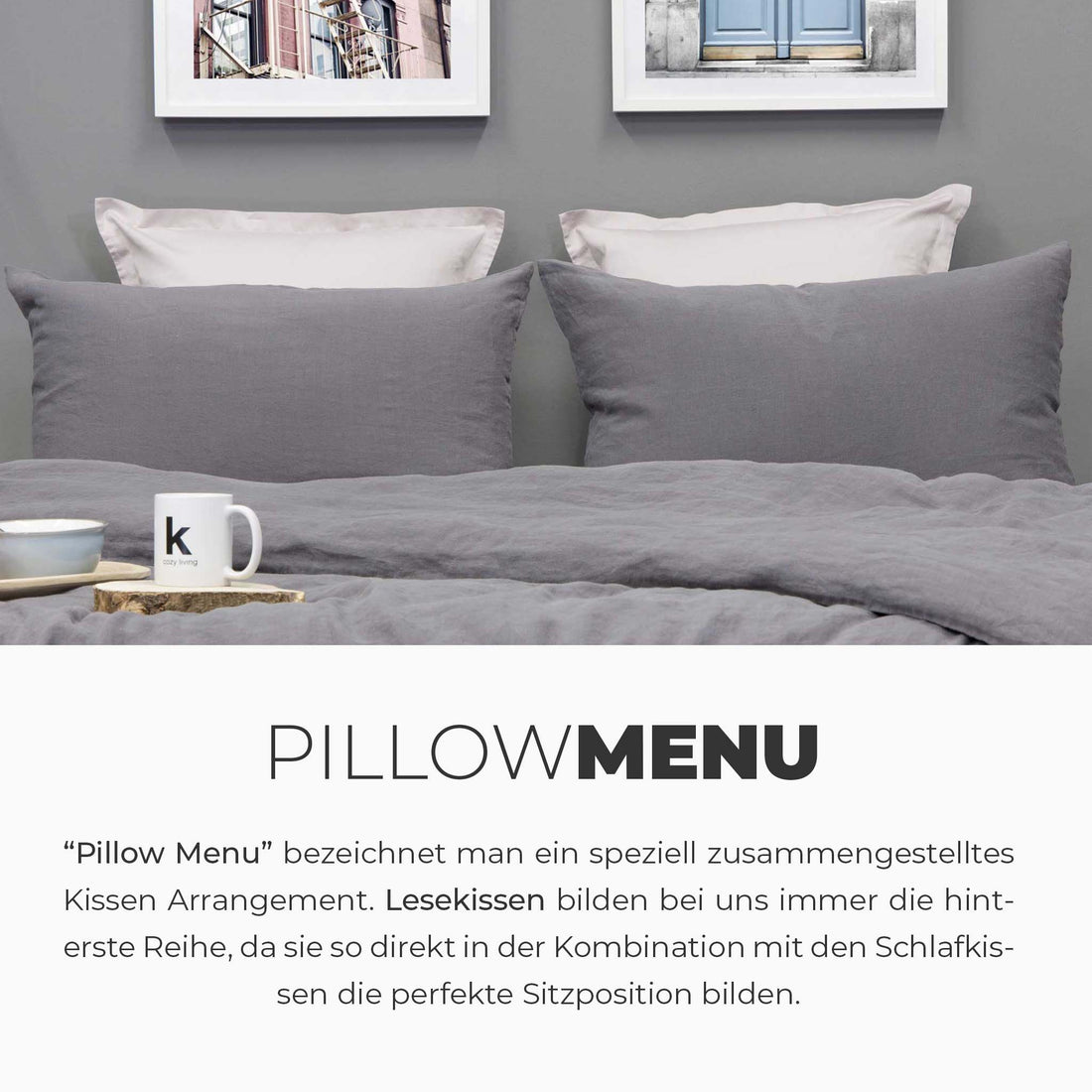 SATIN Kissen richtig kombinieren Lesekissen | kuschelfashion