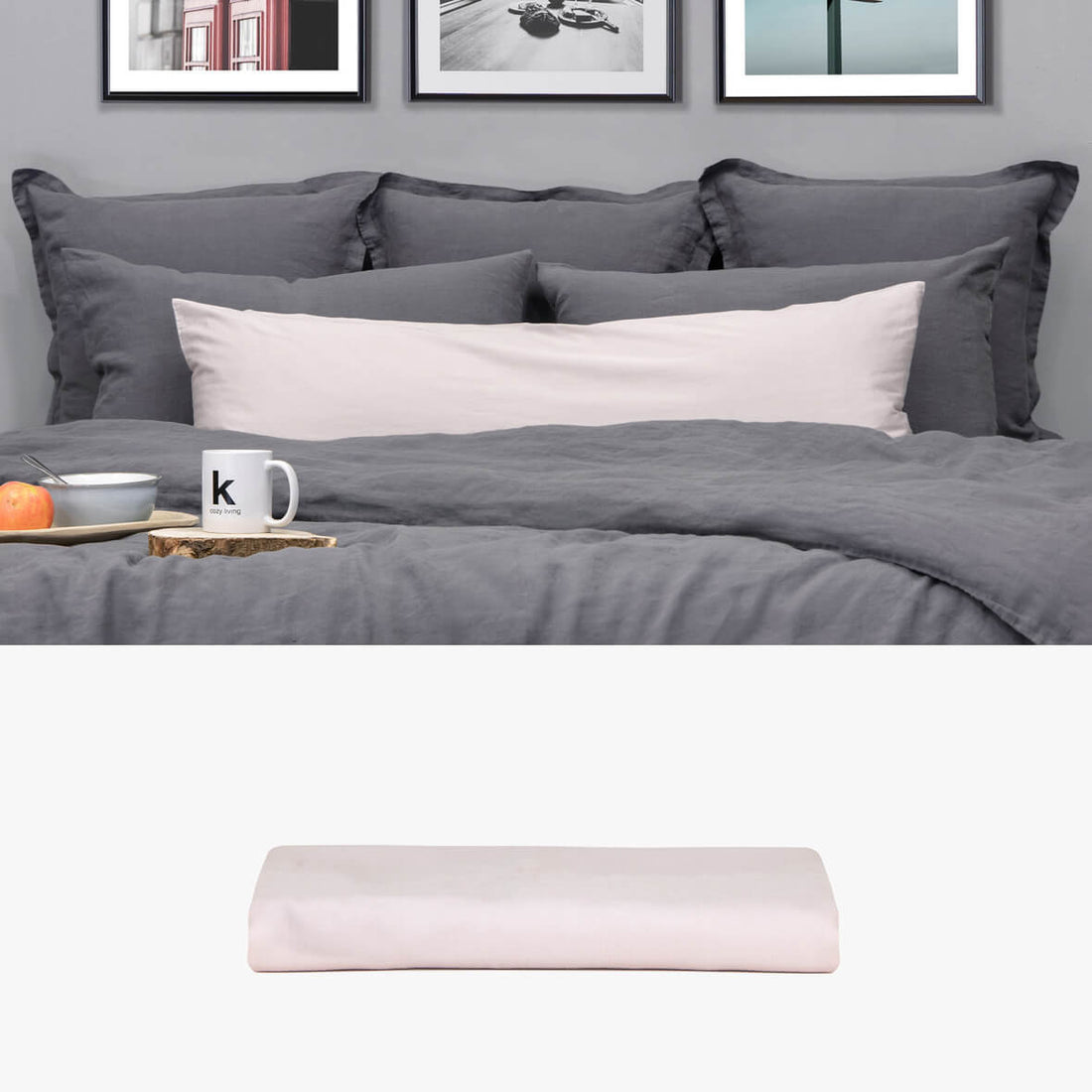 SATIN Seitenschläferkissen Bezug rosa | kuschelfashion