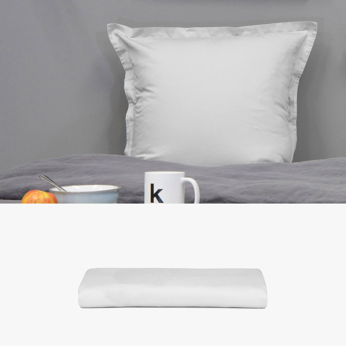 SATIN Rückenkissen grau | kuschelfashion