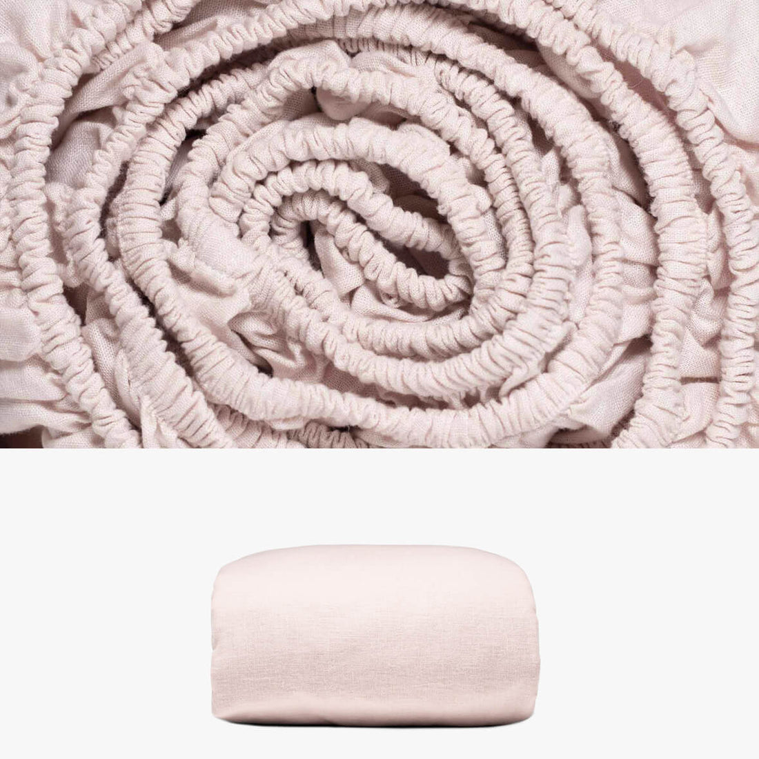 Spannbettlaken 180x220 aus Halbleinen rosa | kuschelfashion