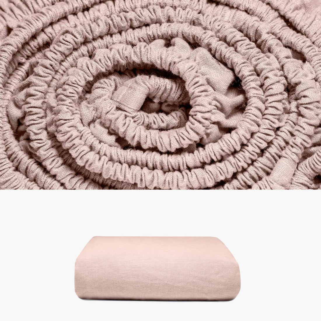 Spannbettlaken 180x220 aus Hanf altrosa | kuschelfashion